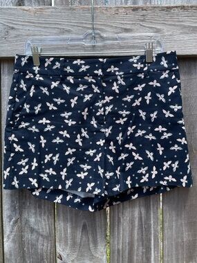 LOFT Navy Butterfly Print Rivera Shorts Sz 6
